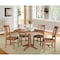 International Concepts Round 36 in Round Extension Dining Table with 4 Chairs, Distressed Oak, 36 in W, 48 in L, 30.1 in H K42-36RXT-27B-C10-4 - alternate 3